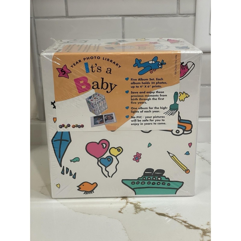 Vintage Baby 5 Year Photo Library Photo Books 24 pgs 4 x 6 Set 1995 Retro New